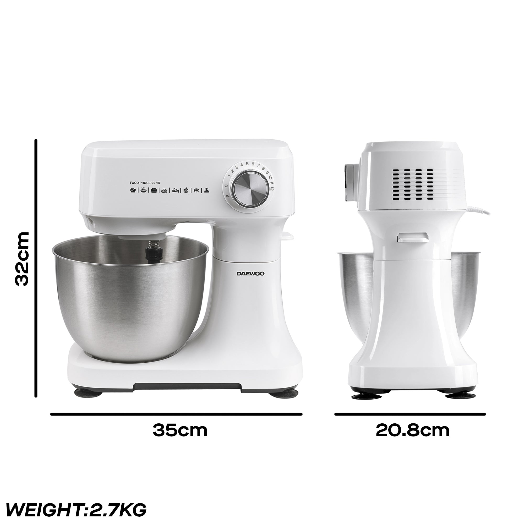 Daewoo Essentials 600W 3.5L Baking Stand Mixer