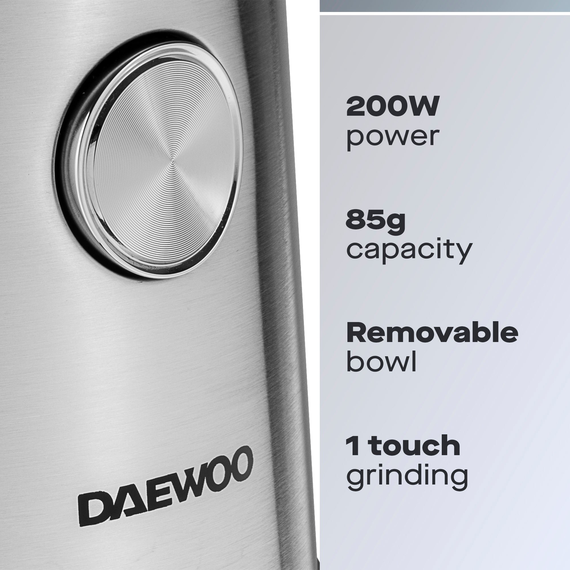 Daewoo Wet & Dry Coffee & Spice Grinder, Stainless Steel