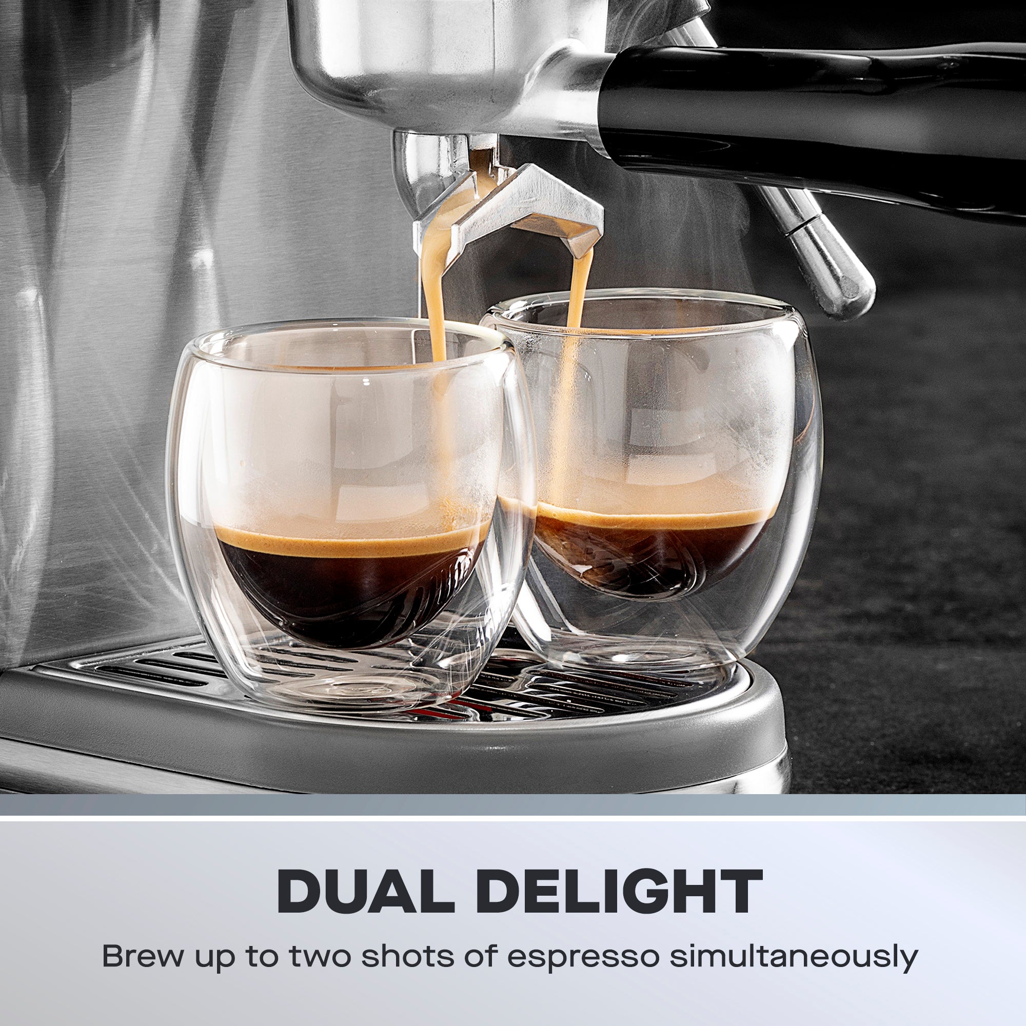 Daewoo 20 Bar Digital Compact Espresso Coffee Maker & Coffee Grinder