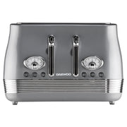 Daewoo Smoked Grey Denver 4-Slice Toaster
