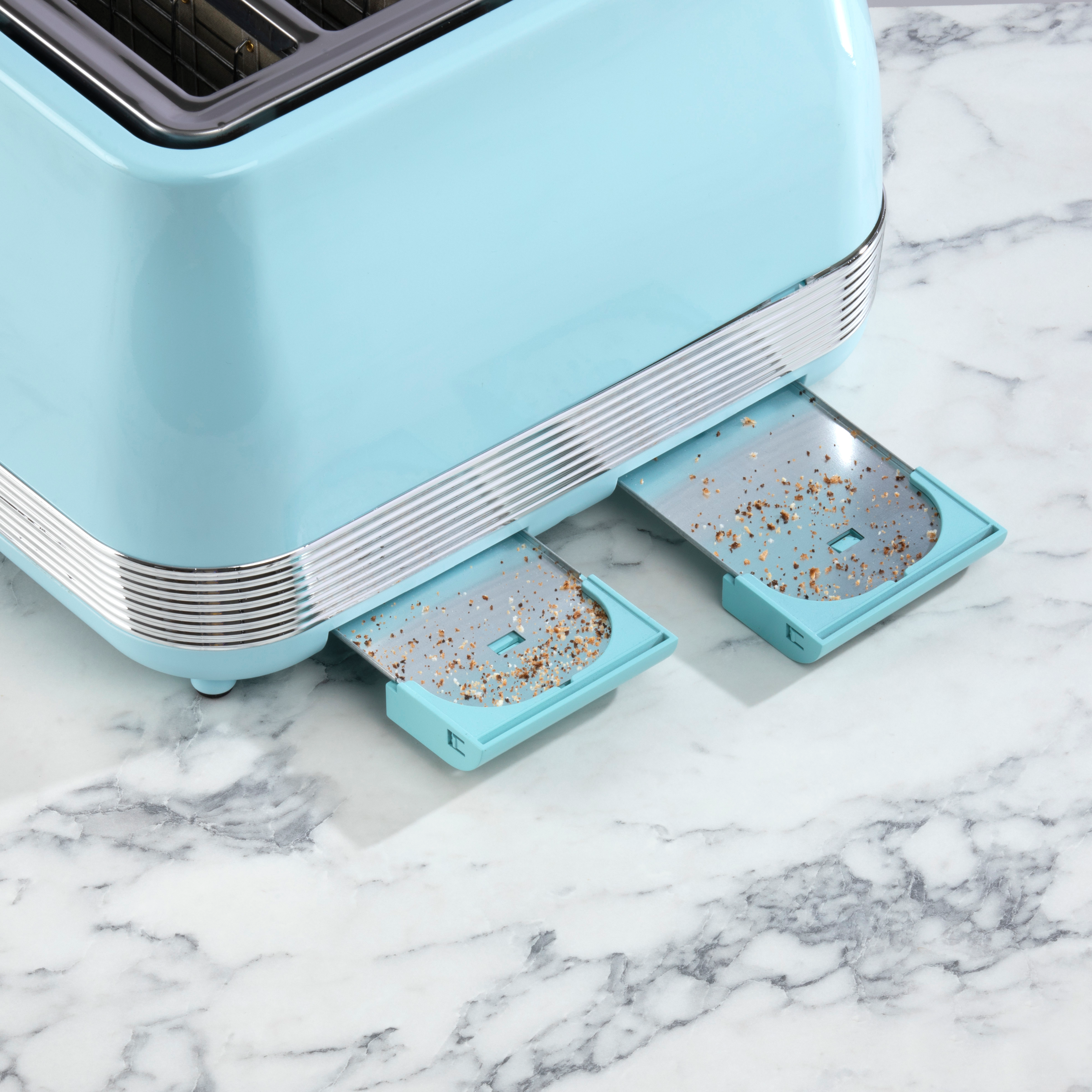 Daewoo Sky Blue Denver Jug Kettle & 4 Slice Toaster Set