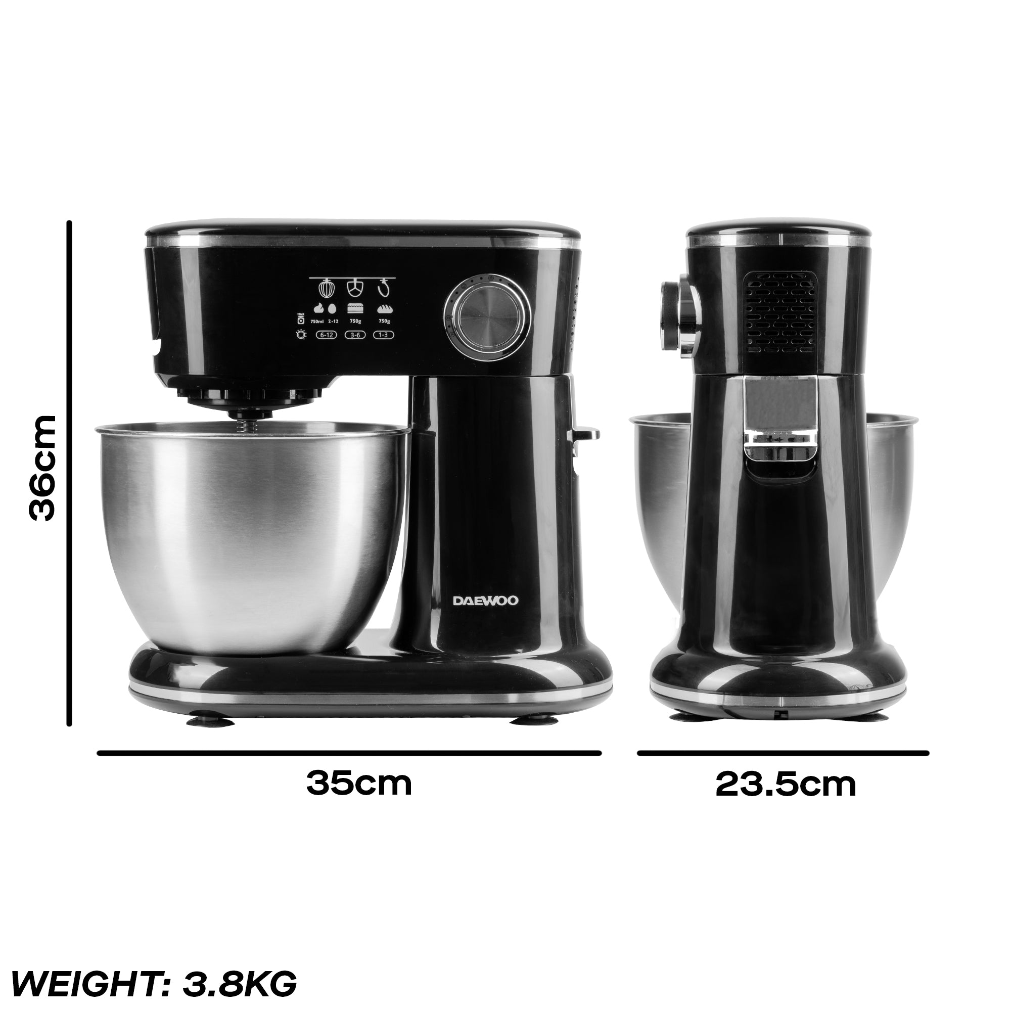 Daewoo 1000W 5L Baking Stand Mixer