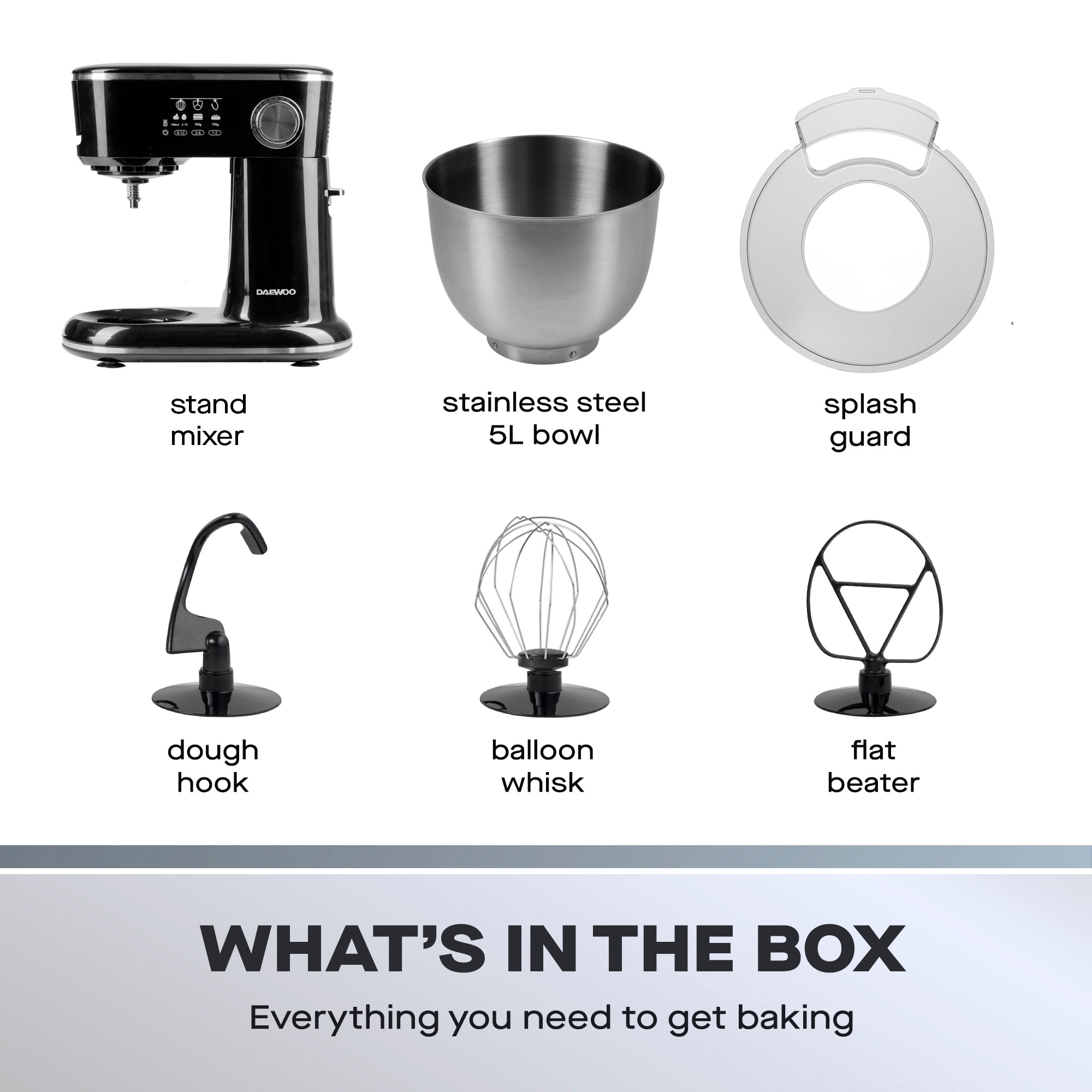 Daewoo 1000W 5L Baking Stand Mixer