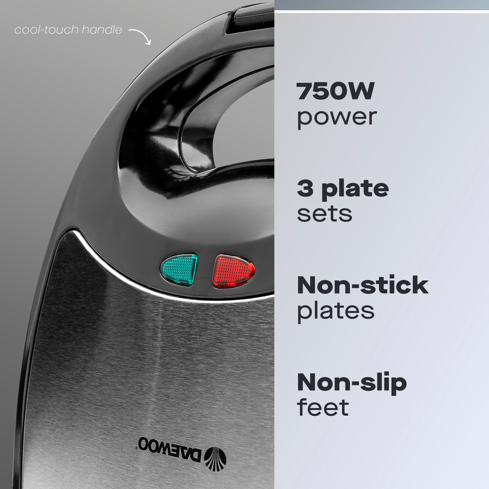 Daewoo 3-in-1 Sandwich, Panini, Crimp Maker