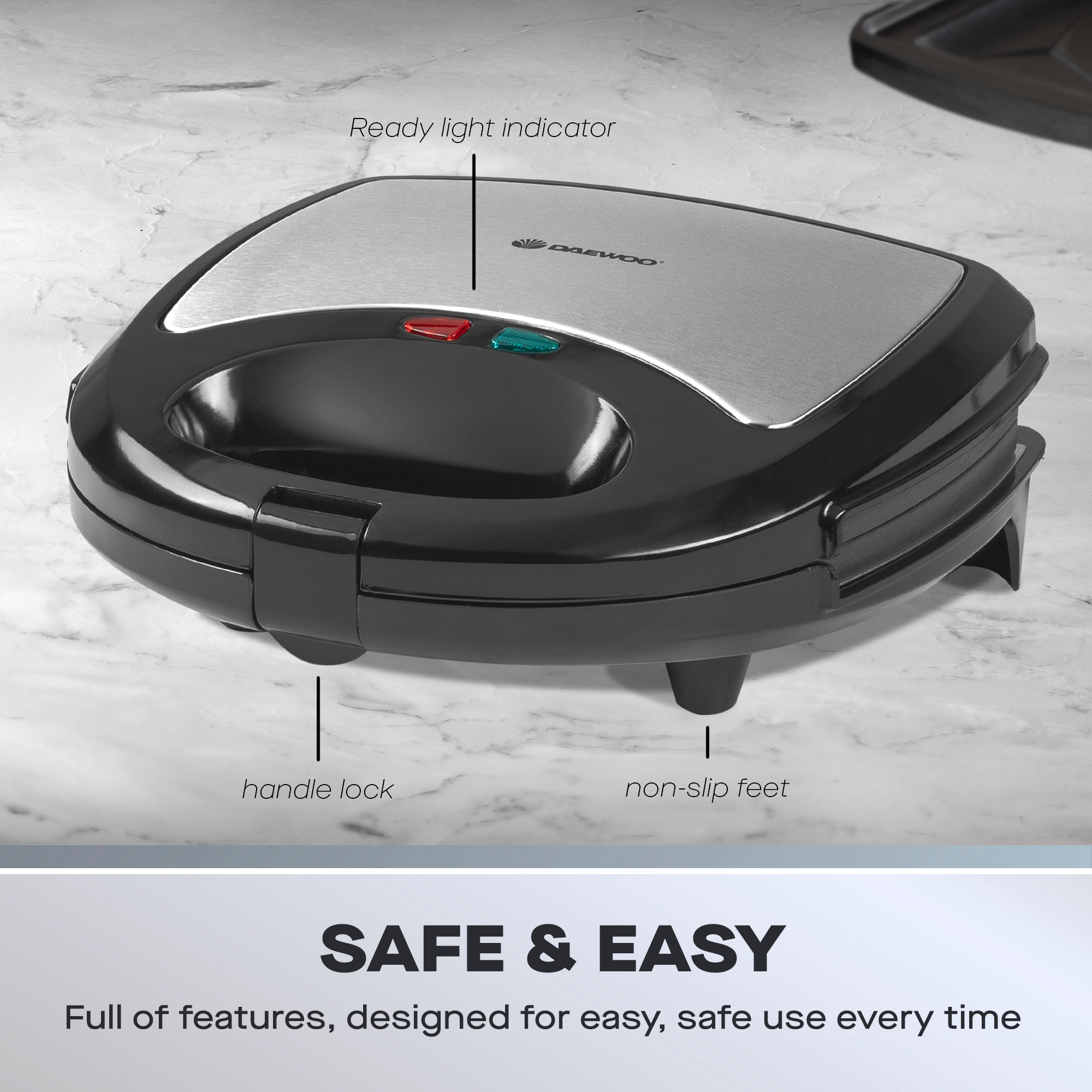 Daewoo 3-in-1 Sandwich, Panini, Crimp Maker