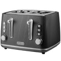 Daewoo Black Cascade 4 Slice Toaster
