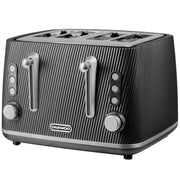 Daewoo Black Cascade 4 Slice Toaster