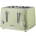 Daewoo Sage Green Cascade 4 Slice Toaster