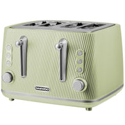Daewoo Sage Green Cascade 4 Slice Toaster