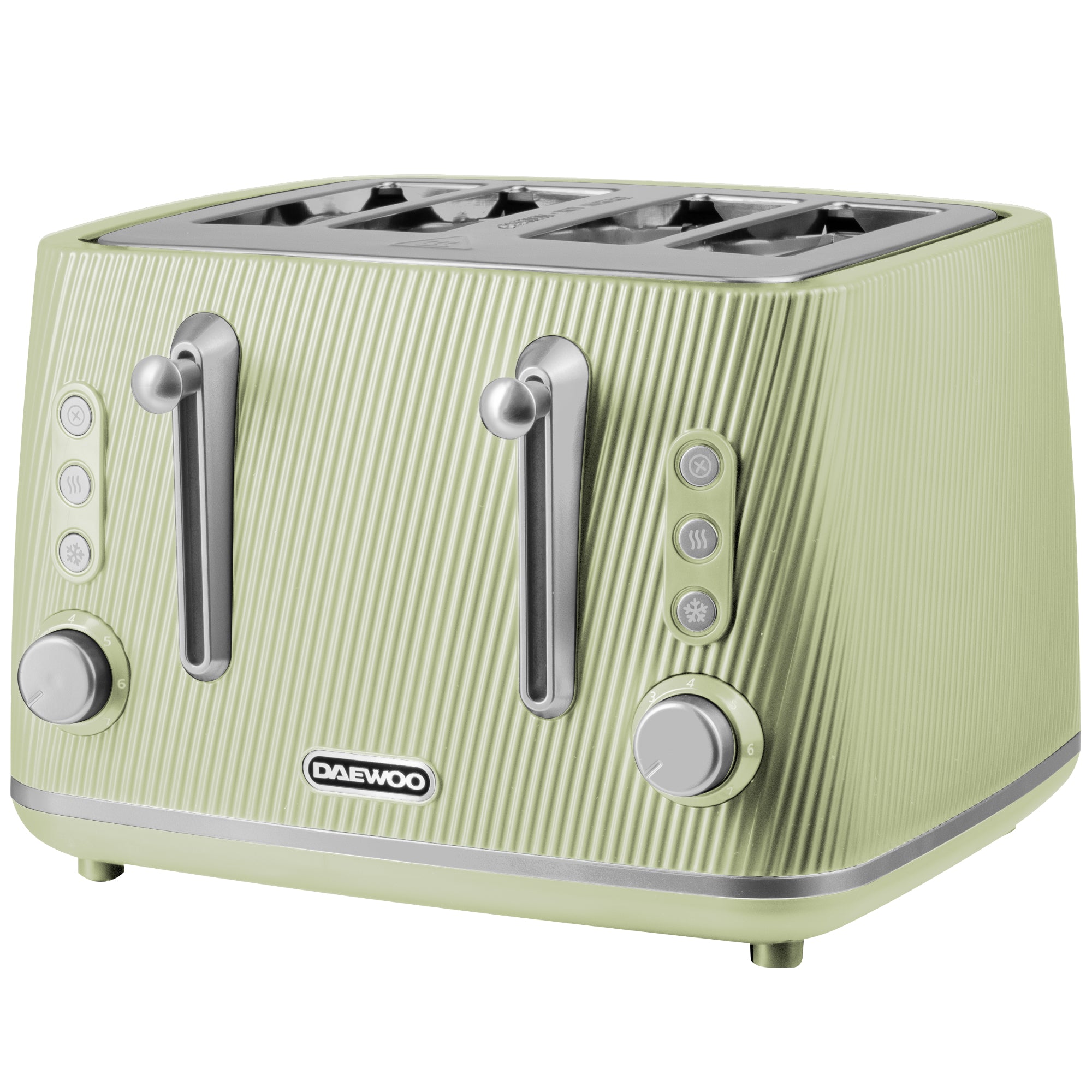 Daewoo Sage Green Cascade 4 Slice Toaster