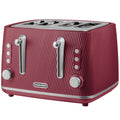 Daewoo Ruby Red Cascade 4 Slice Toaster