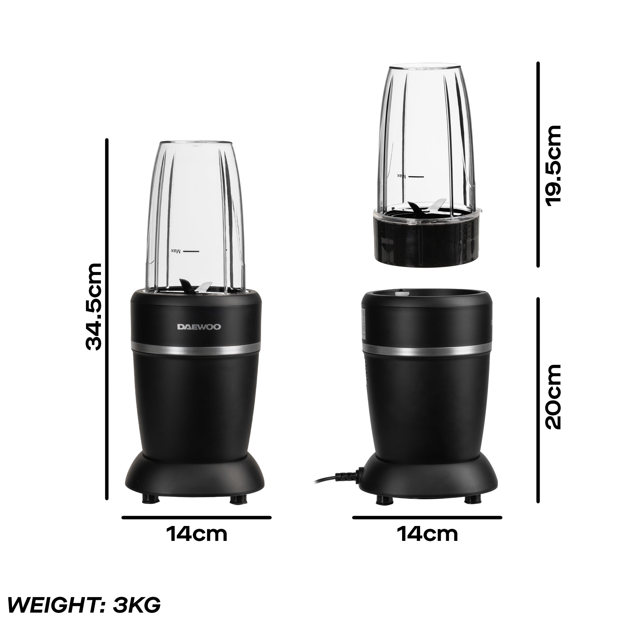 Daewoo 1000W Samurai Ultrablend Pro Blender