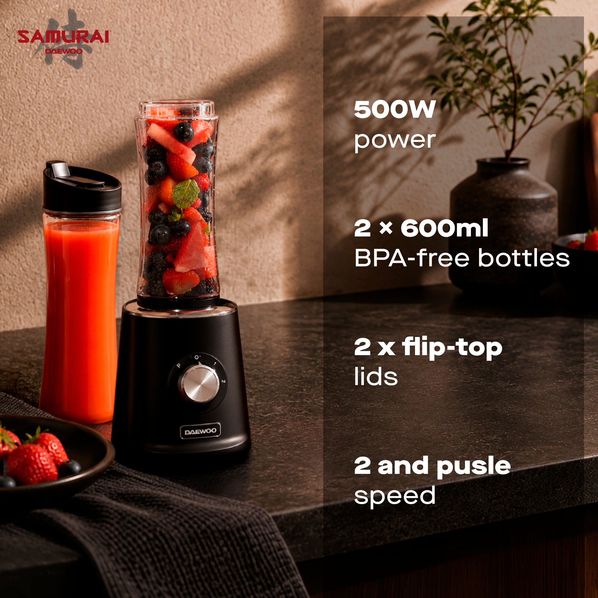 Daewoo 500W Samurai Vertiblend Blender