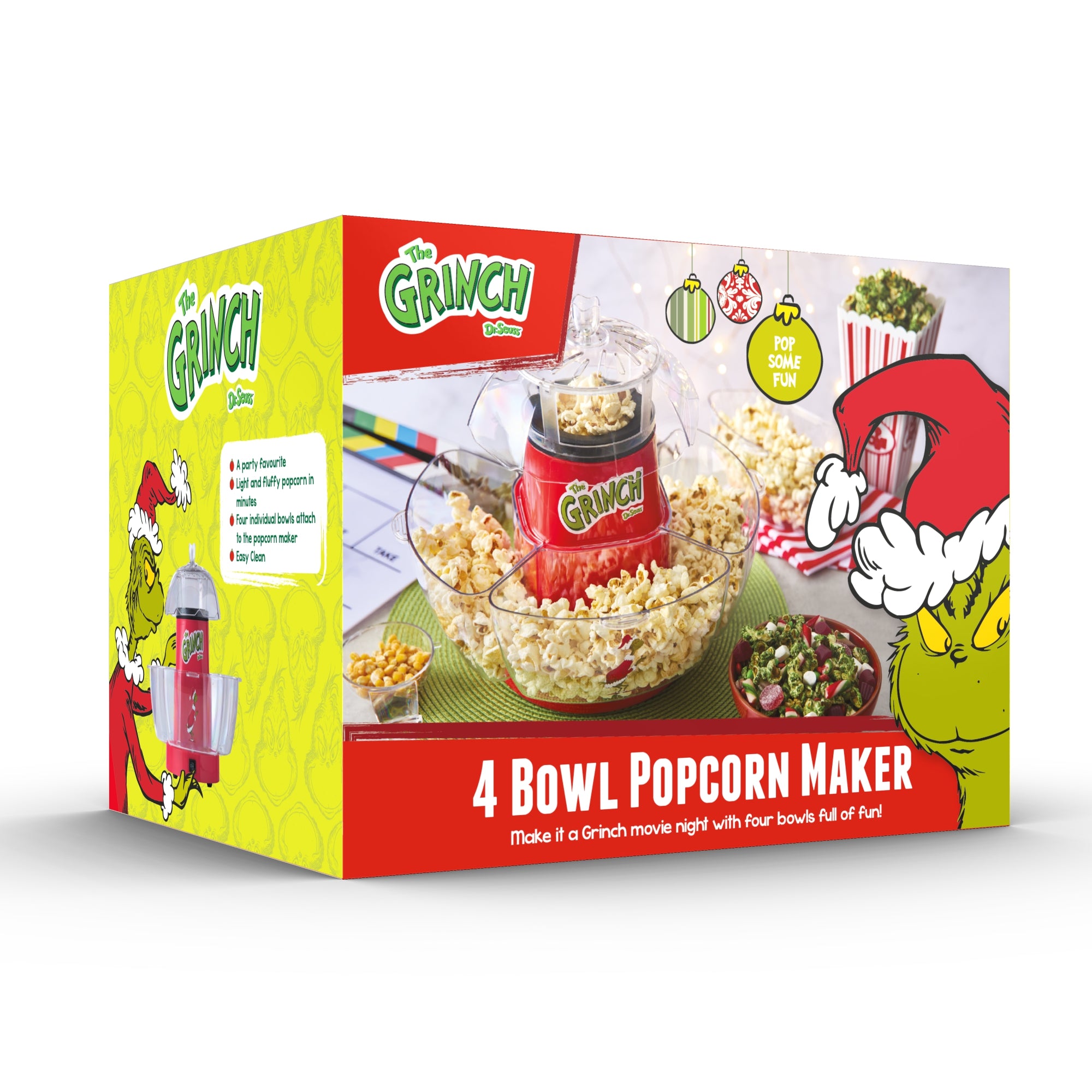 The Grinch™ 4-Bowl Popcorn Maker, Red