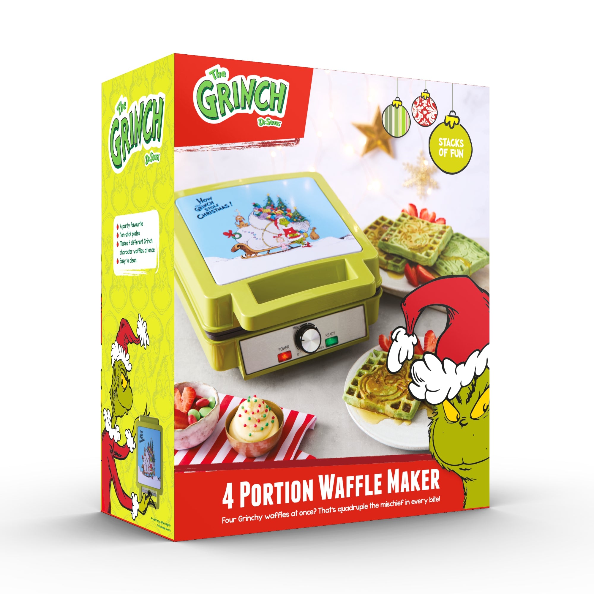 The Grinch™ 4-Portion Waffle Maker, Green