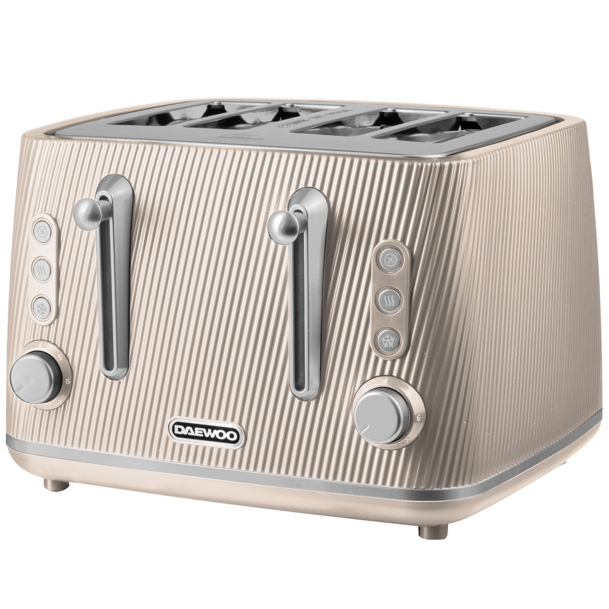 Daewoo Taupe Cascade 4 Slice Toaster