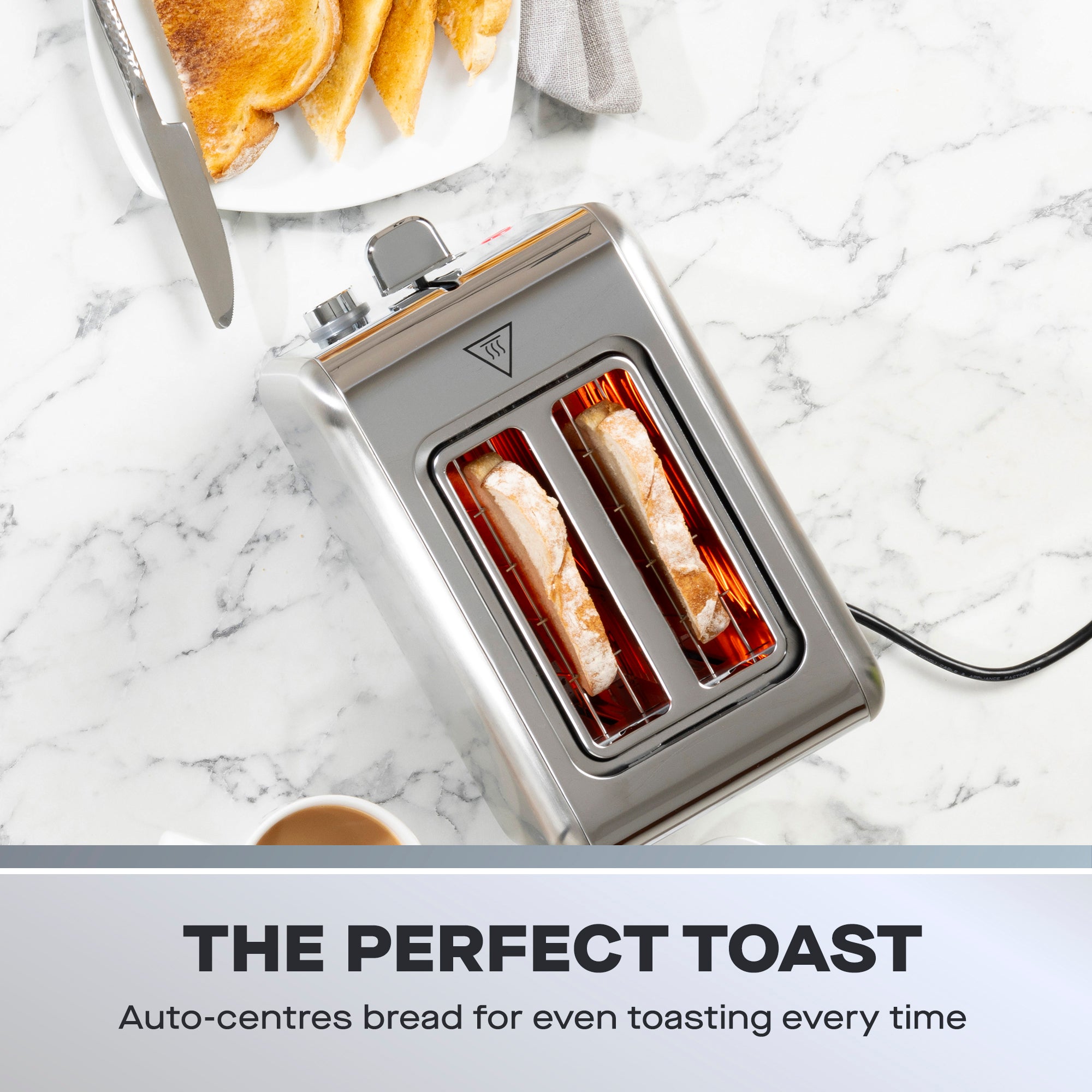 Daewoo Stainless Steel 2 Slice Toaster