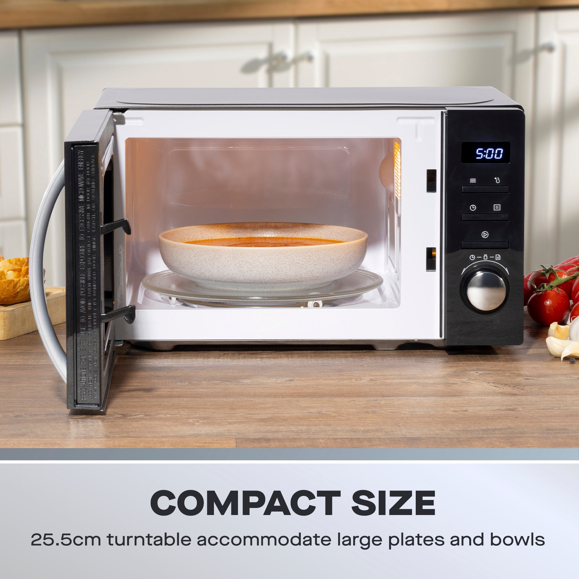 Daewoo 20L Black Digital 800W Microwave