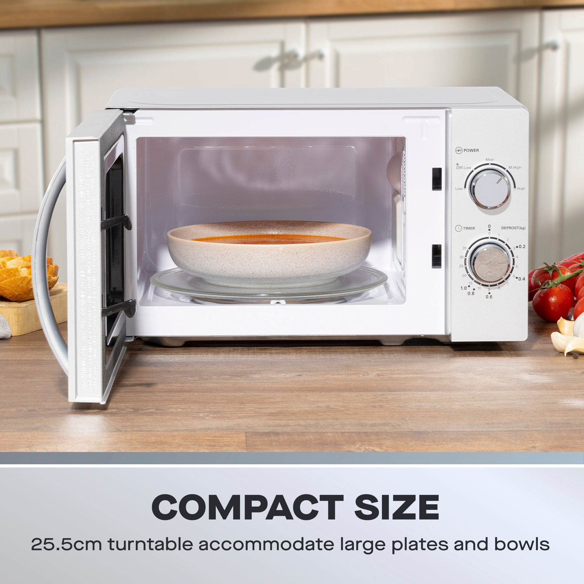Daewoo 20L Silver Manual 800W Microwave