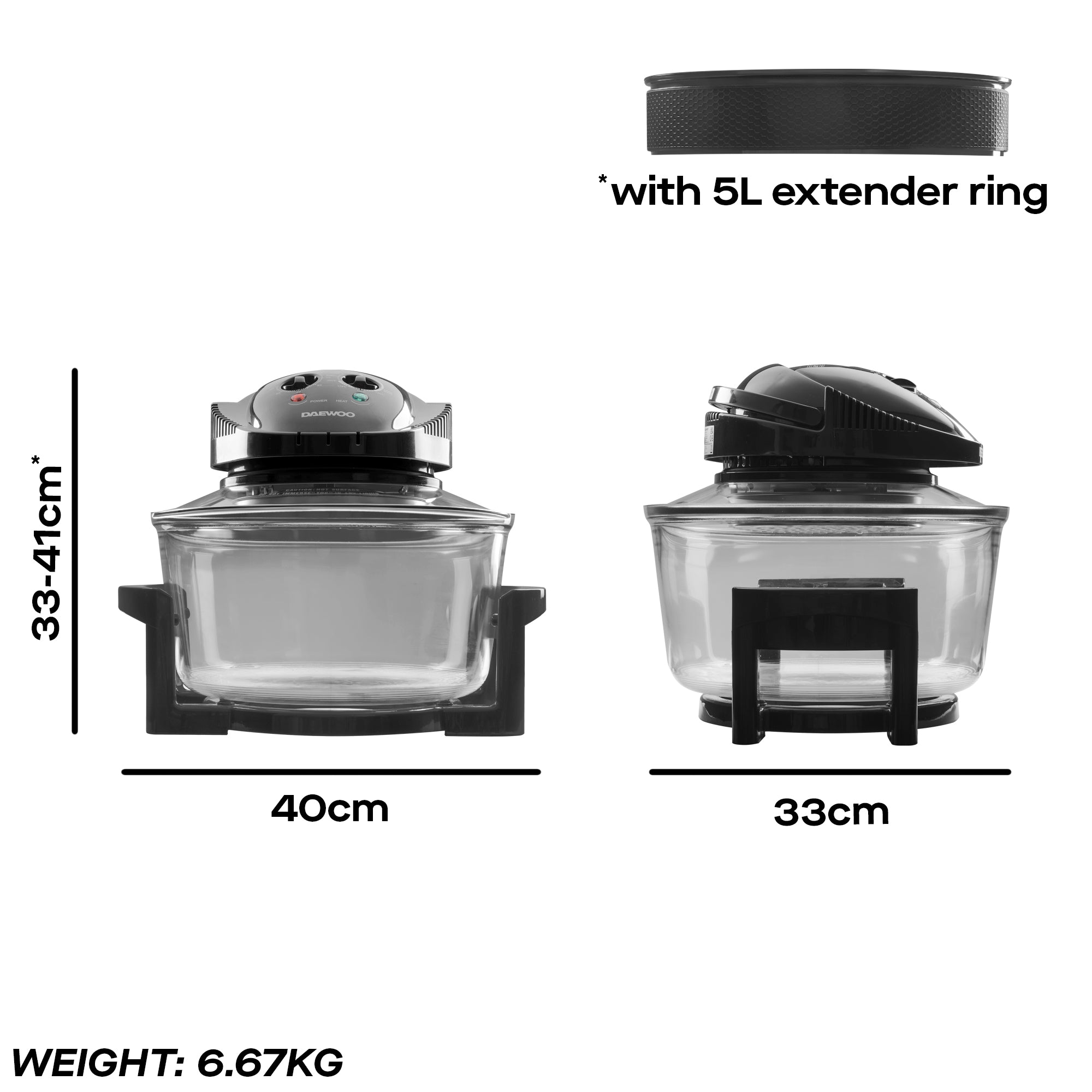 Daewoo 17L Halogen Air Fryer Oven