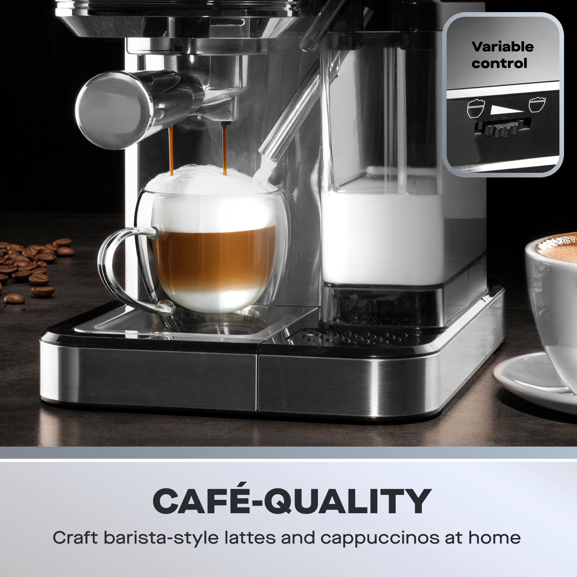 Daewoo 20 Bar One Touch Espresso Coffee Machine