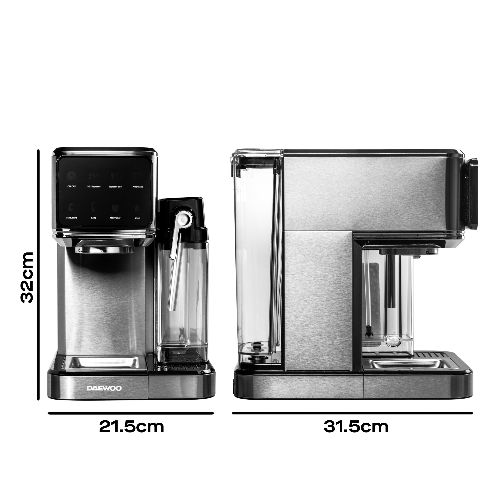 Daewoo 20 Bar One Touch Espresso Coffee Machine