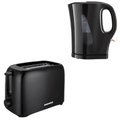Daewoo Black Essentials 1.7L Kettle & Toaster Set