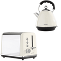 Daewoo Cream Kensington Pyramid Kettle & 2-Slice Toaster Set