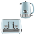 Daewoo Sky Blue Denver Jug Kettle & 4 Slice Toaster Set