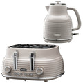 Daewoo Taupe Sienna Jug Kettle & 4 Slice Toaster Set