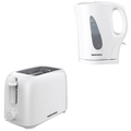 Daewoo White Essentials 1.7L Kettle & Toaster Set