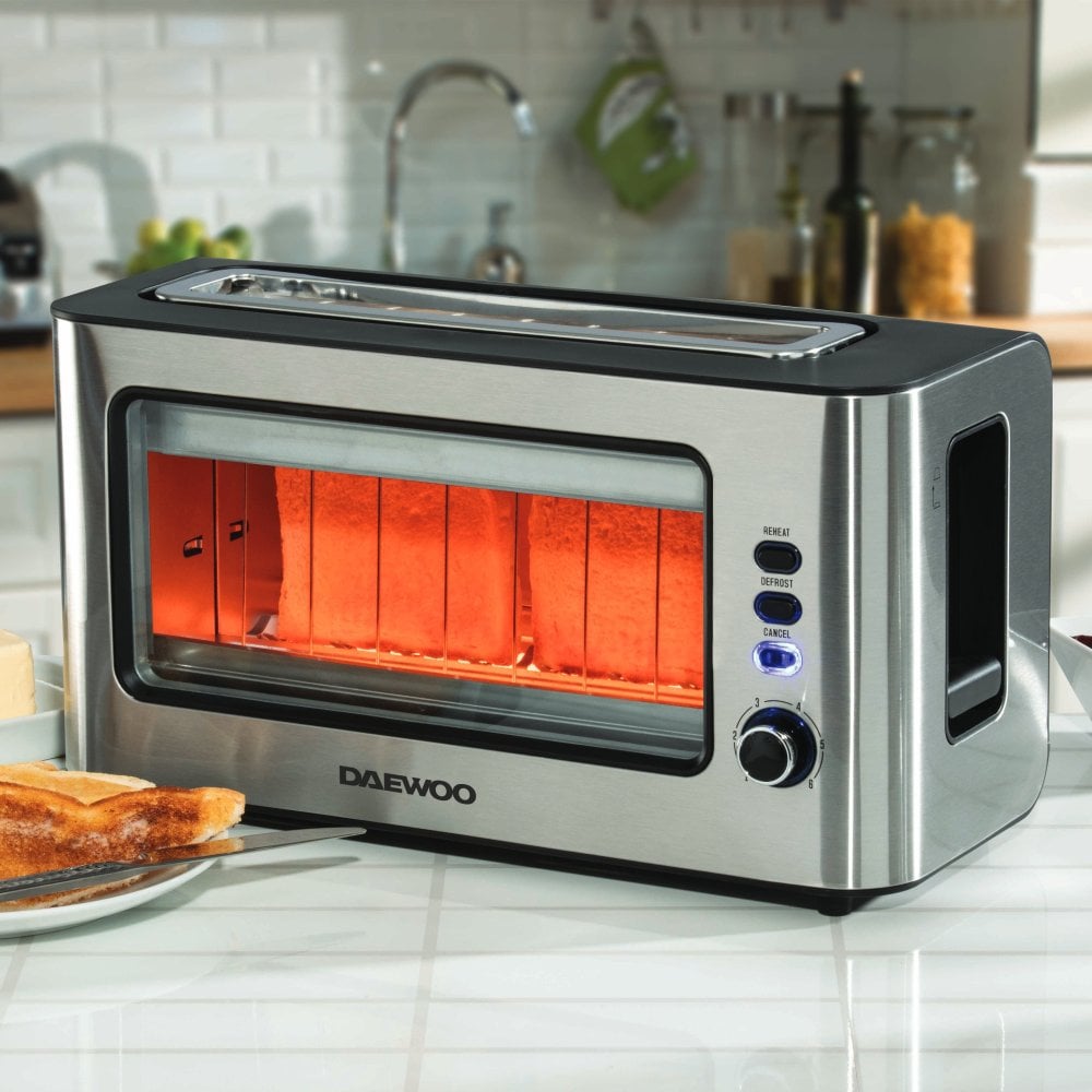 Daewoo 2 Slice Glass Toaster